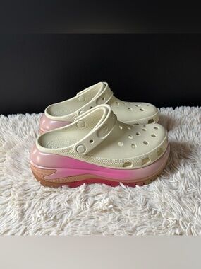 Crocs Mega Crush Color Dip Clog  Platform Heel Unisex Men 5 Women 7